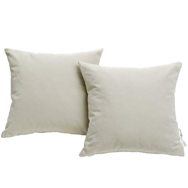 Modway Furniture Summon Outdoor Patio Pillow Set, Beige - 2 Piece EEI-2002-BEI